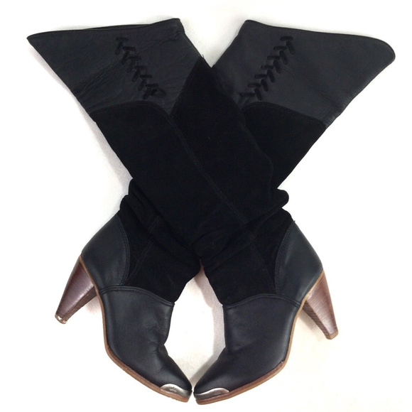 Zodiac 100% Suede Leather Slouchy Silver Boots 5 - Picture 6 of 8